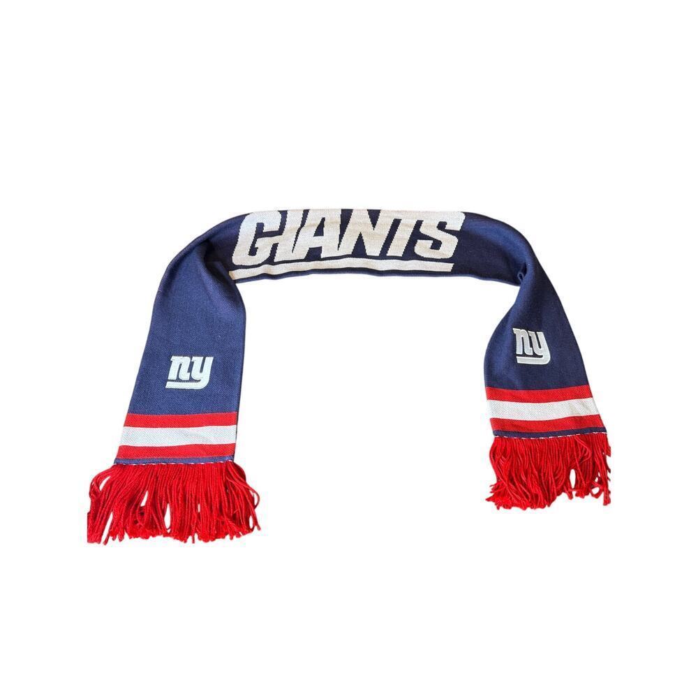 Mitchell & Ness New York Giants NFL Scarf Reversible Football Blue Red Fringe